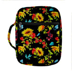 Sunflower Floral Pattern Print Front Pocket Bible Bag