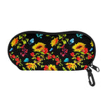 Sunflower Floral Pattern Print Glasses Case