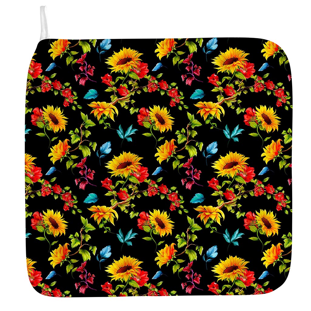 Sunflower Floral Pattern Print Hand Towel
