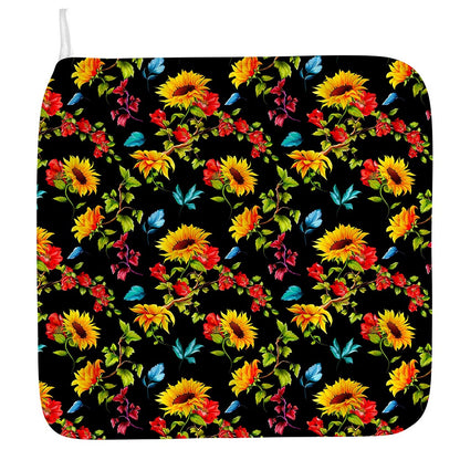 Sunflower Floral Pattern Print Hand Towel