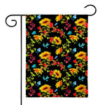 Sunflower Floral Pattern Print House Flag