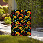 Sunflower Floral Pattern Print House Flag