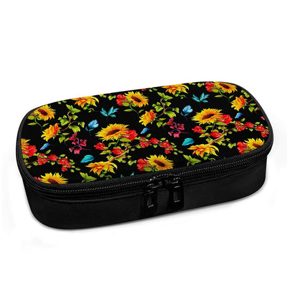 Sunflower Floral Pattern Print Insulin Cooler Travel Case