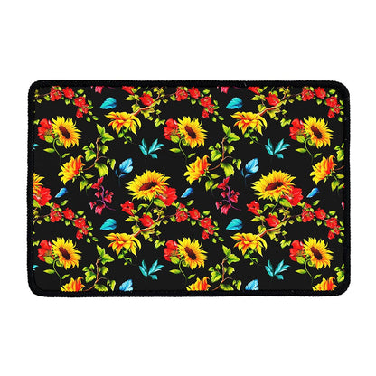 Sunflower Floral Pattern Print Kitchen Mat