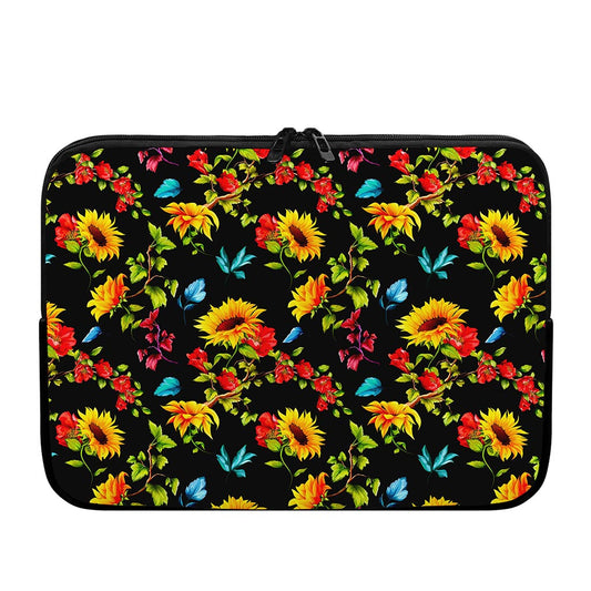 Sunflower Floral Pattern Print Laptop Sleeve