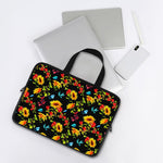 Sunflower Floral Pattern Print Laptop Sleeve With Handle