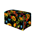 Sunflower Floral Pattern Print Leather Tissue Box Cover