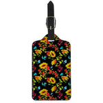 Sunflower Floral Pattern Print Luggage Tag