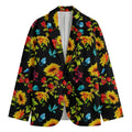 Sunflower Floral Pattern Print Men's Blazer