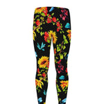 Sunflower Floral Pattern Print Men's leggings