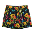 Sunflower Floral Pattern Print Mesh Shorts