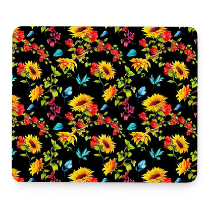 Sunflower Floral Pattern Print Mouse Pad