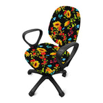 Sunflower Floral Pattern Print Office Chair Cover