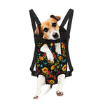 Sunflower Floral Pattern Print Pet Carrier Backpack