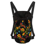 Sunflower Floral Pattern Print Pet Carrier Backpack