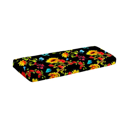 Sunflower Floral Pattern Print Piano Keyboard Cover