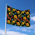 Sunflower Floral Pattern Print Polyester Flag