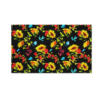 Sunflower Floral Pattern Print Polyester Flag