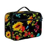 Sunflower Floral Pattern Print Portable Lunch Bag