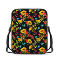 Sunflower Floral Pattern Print Rectangular Crossbody Bag
