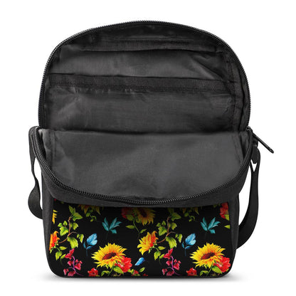 Sunflower Floral Pattern Print Rectangular Crossbody Bag