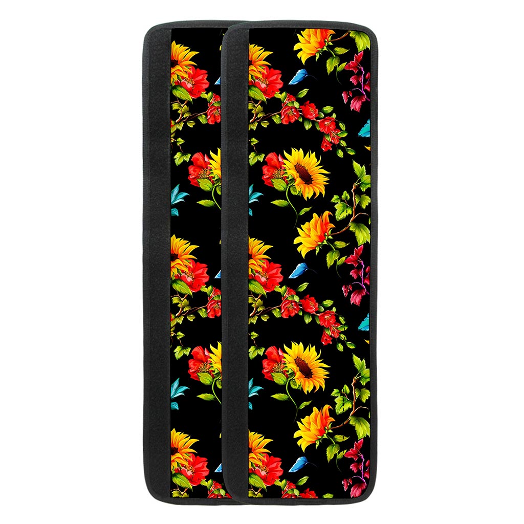 Sunflower Floral Pattern Print Refrigerator Handle Covers