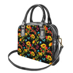 Sunflower Floral Pattern Print Shoulder Handbag