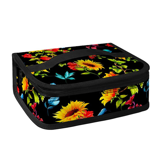 Sunflower Floral Pattern Print Small Lunch Bag