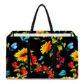 Sunflower Floral Pattern Print Utility Tote Bag