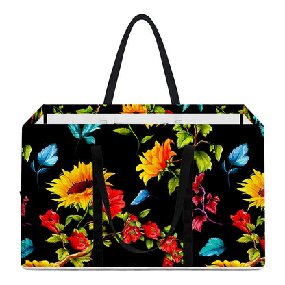 Sunflower Floral Pattern Print Utility Tote Bag