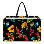 Sunflower Floral Pattern Print Utility Tote Bag