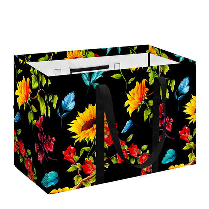 Sunflower Floral Pattern Print Utility Tote Bag