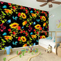 Sunflower Floral Pattern Print Wall Sticker