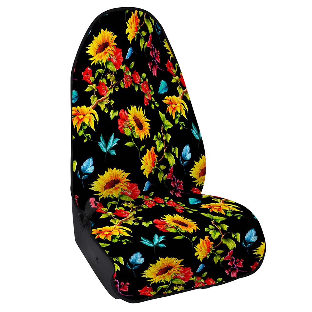 Sunflower Floral Pattern Print Waterproof Car Seat Cover
