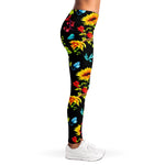 Sunflower Floral Pattern Print Women's Leggings