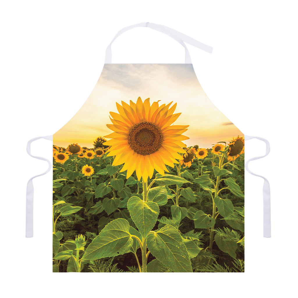 Sunflower Landscape Print Adjustable Apron