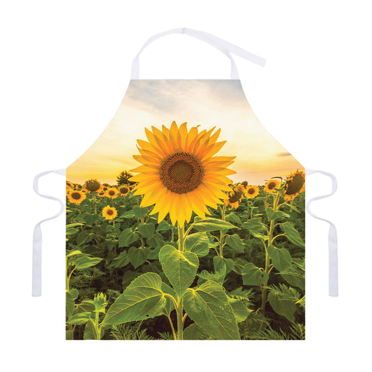 Sunflower Landscape Print Adjustable Apron