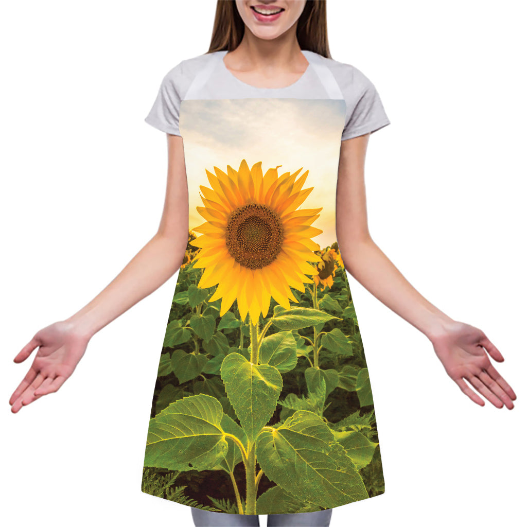 Sunflower Landscape Print Adjustable Apron