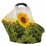 Sunflower Landscape Print Baby Seat Cover