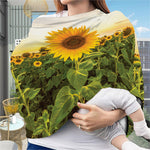 Sunflower Landscape Print Baby Seat Cover