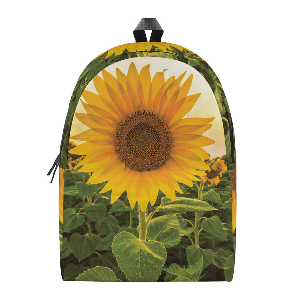 Sunflower Landscape Print Backpack