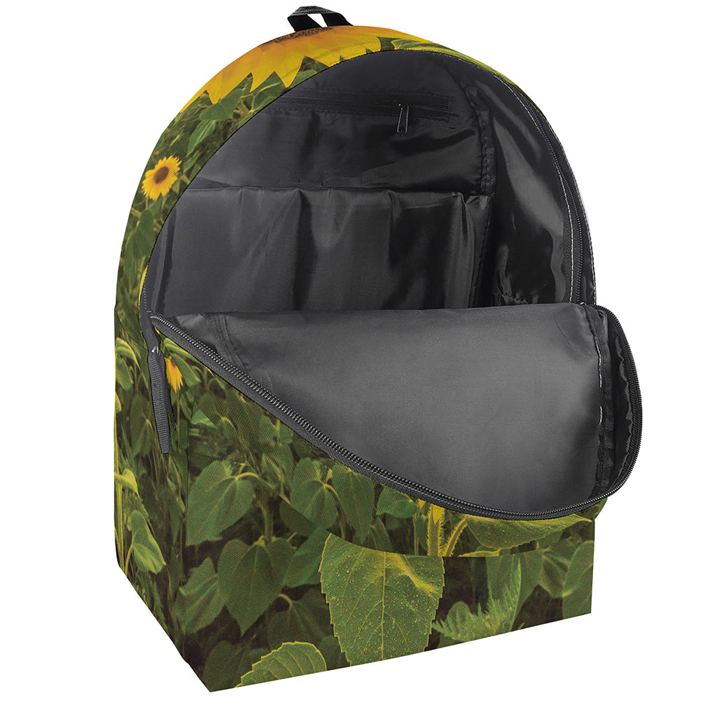 Sunflower Landscape Print Backpack