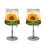 Sunflower Landscape Print Bar Stool Covers