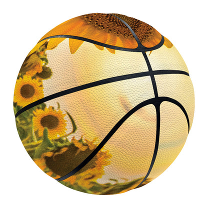 Sunflower Landscape Print Basketball