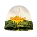Sunflower Landscape Print Beanie