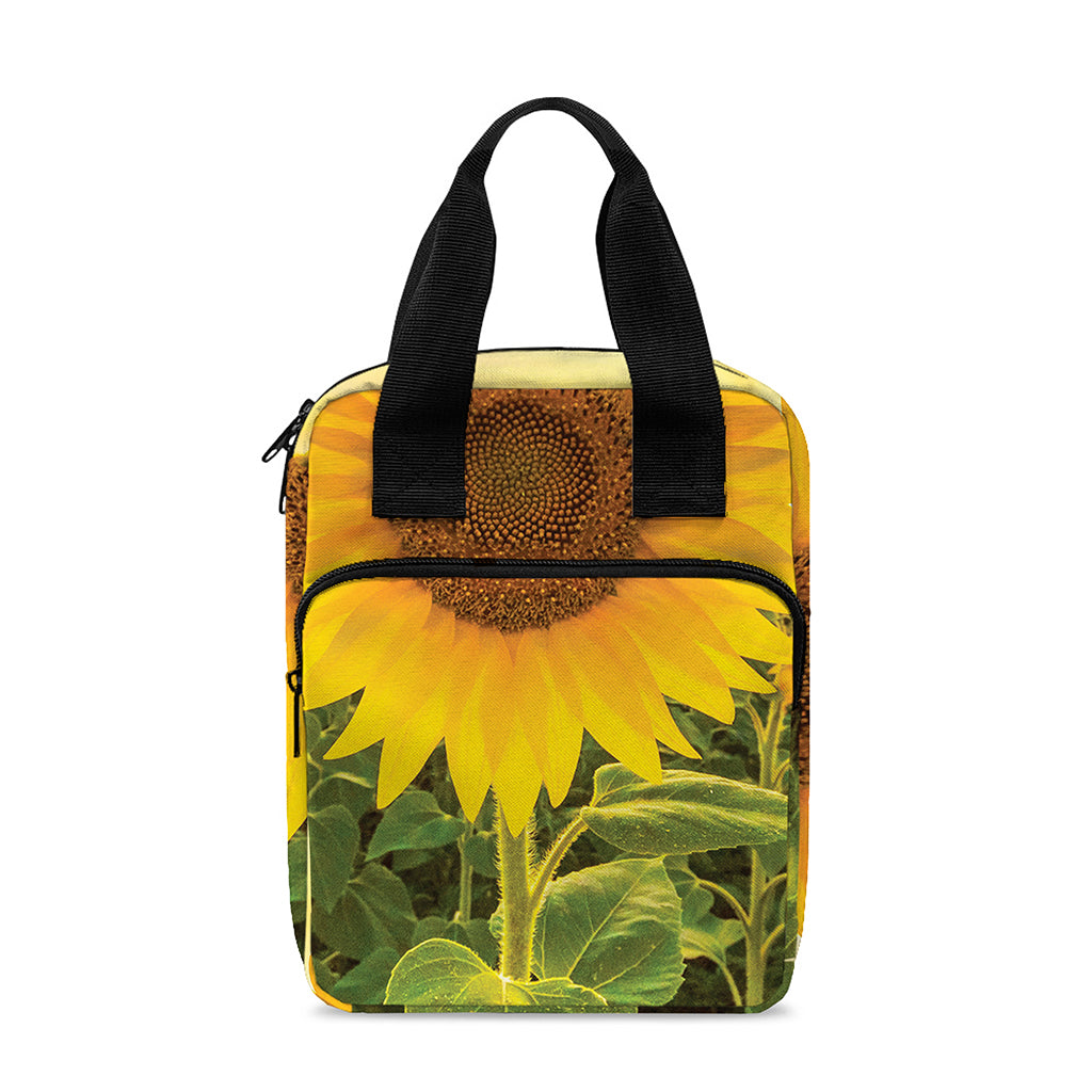 Sunflower Landscape Print Bible Tote Bag