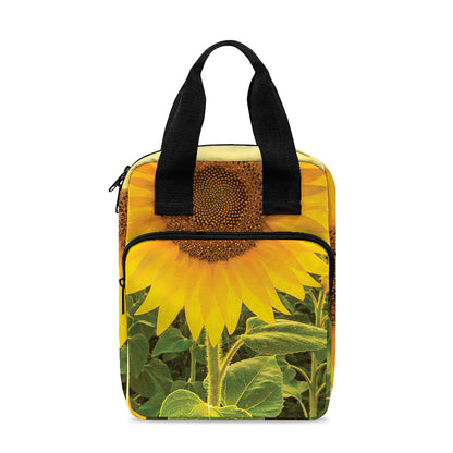 Sunflower Landscape Print Bible Tote Bag
