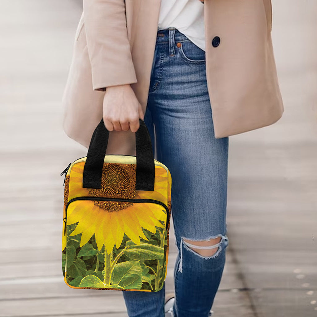 Sunflower Landscape Print Bible Tote Bag