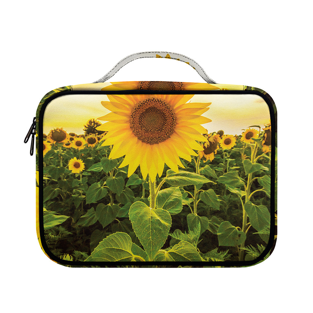 Sunflower Landscape Print Briefcase Bible Bag