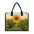 Sunflower Landscape Print Canvas Tote Bag